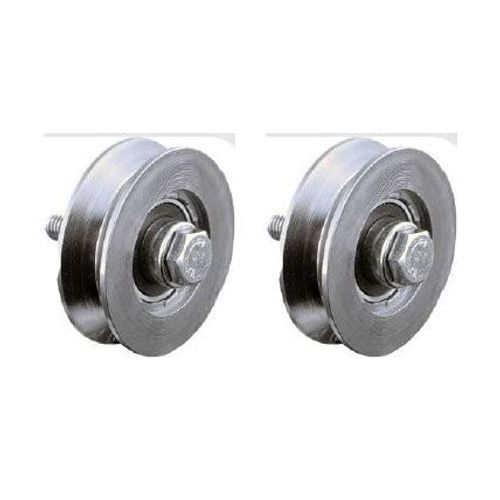 100mm V-groove wheel with 1 ball bearing - Set of 2