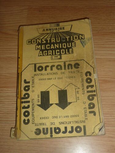 Annuaire De La Construction Mécanique Agricole Édition 1980