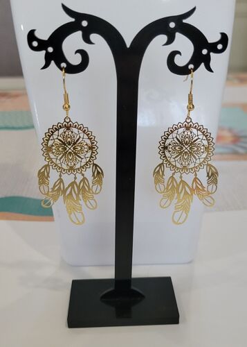 Boucles D'oreilles Attrape Reves Dore