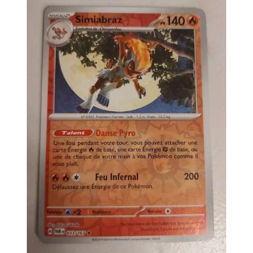 Pokémon Simiabraz Reverse 033 / 167 Ev06 Mascarade Crépusculaire