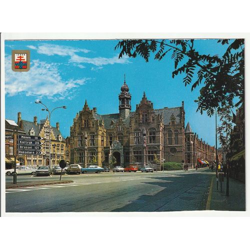 Carte Postale Belgique, Ieper, Palais De Justice. Carte Écrite Année 70