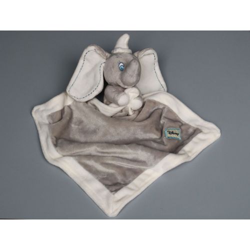 Doudou Éléphant Dumbo Gris Blanc Mouchoir Disney Nicotoy