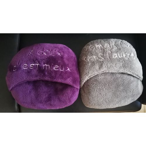 Chaussons Violet Et Gris