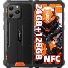Smartphone Incassable Blackview BV5300 Plus(NFC) 6,1" 24Go+128Go/2To Android 13 6580mAh 13MP IP68 Étanché Double SIM - Orange