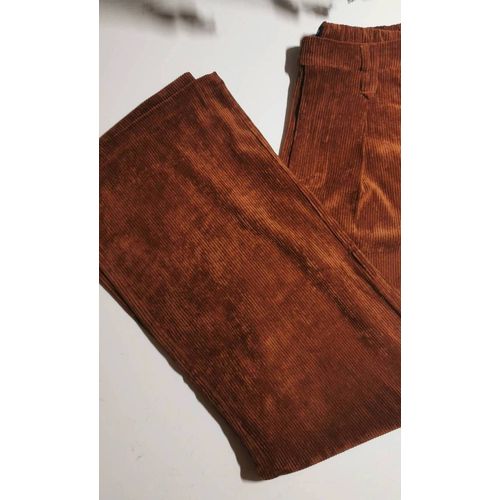 Pantalon En Velours Côtelé Marron ¿ Taille 36 ¿ Parfait Pour Longues Jambes
