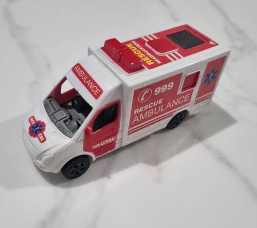 Camion Ambulance Blanc Et Rouge Jouet