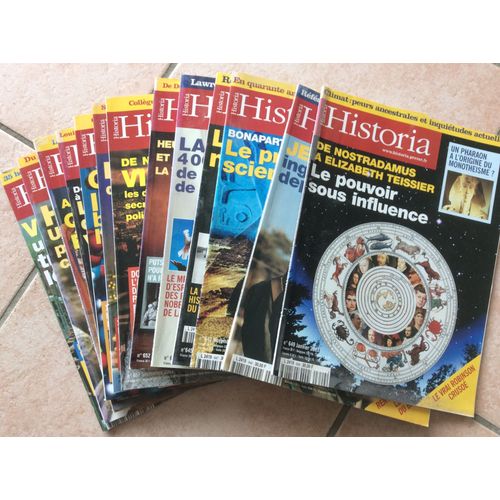 Lot De 13 Magazines Historia, Année 2000 À 2001 - N° 645 A 656