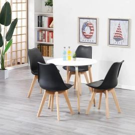 Ensembles Pour Salle À Manger-A Table À Manger Ronde Et 4 Chaises, Chaises De Style Nordique, Adaptées Aux Restaurants Cuisines Bal