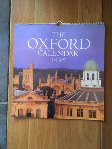 The Oxford Calendar 1995 - Calendrier Mural.