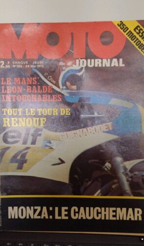 Moto Journal N°120 24 Mai 1973 Renouf Le Mans Monza