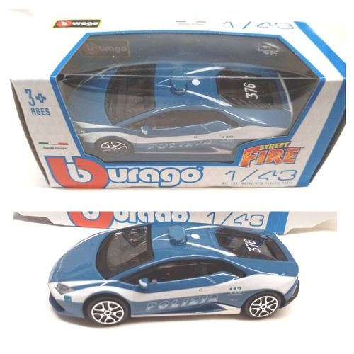 Lamborghini Huracan Lp 610-4 Polizia 376 Modellismo Burago Bburago 1:43 Metal