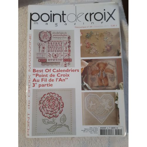 Création Point De Croix N° 54 : Calendriers Point De Croix