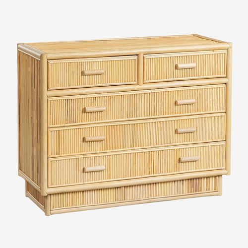 Commode En Rotin Leiremy Marron Naturel Marron Naturel