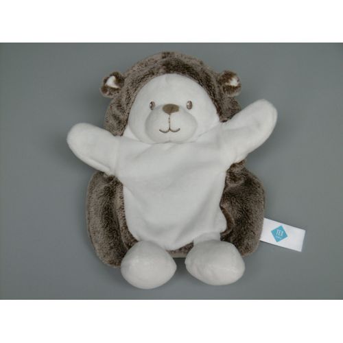 Doudou Hérisson Marron Blanc Marionnette Tex Baby