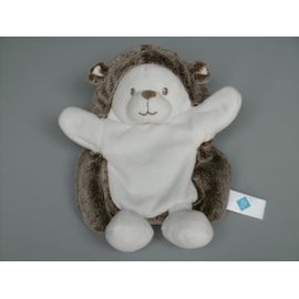 Doudou Hérisson Marron Blanc Marionnette Tex Baby