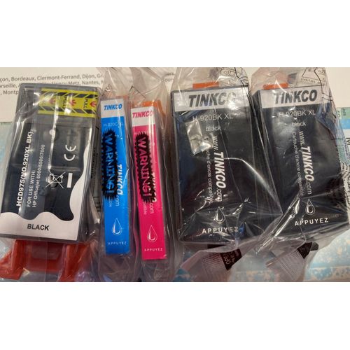 Lot de cartouches d'encre n°920 version XL compatibles pour imprimante HP