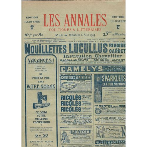 Les Annales Politiques Et Littéraires.6 / 08 / 05