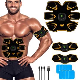 Electrostimulateur Musculaire, Ceinture Abdominale Electrostimulation,Rechargeable Par Usb, Ceinture Musculation Electrostimulation Pour Abdos/Bras/Jambes/Fesses,Homme Femme