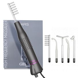 Gess Dars 5 En 1 Appareil Haute Fréquence Pour Les Cheveux Et Le Visage, Machine Haute Frequence Avec 5 Électrodes Néon Et Argon, Darsonval, Traitement De L'acné Et Réduction Des Rides