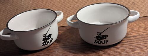 Lot De 2 Bols À Soupe En Grès - Blanc