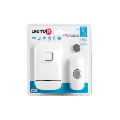 Sonnette sans fil flash D01 Blanc - LEXMAN - 5620453