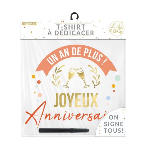 T-Shirt A Dedicacer Femme Anniversaire