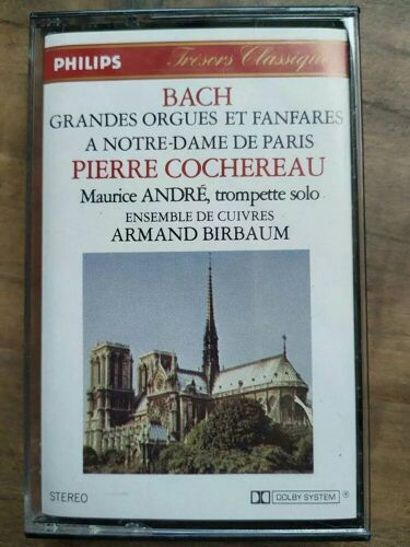 Bach Large Organ & Carchereau Brass Bands - Maurice André / Audio-K7 Cassette/ 39/M3