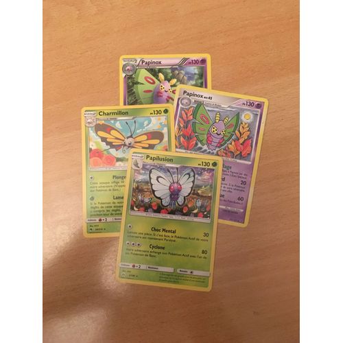 (1926) 2x Papinox + Charmillon + Papilusion (Pokemon)
