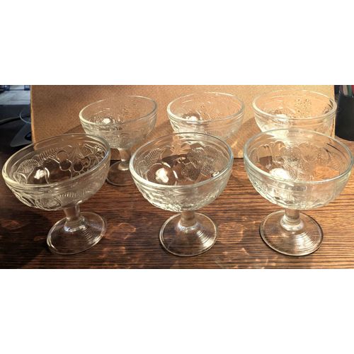 Lot De 6 Coupes À Glace / Fruits