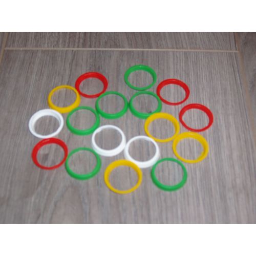 Lot D' Anneaux De Couleurs Pour Bases Figurines Blood Bowl Descartes / Games Workshop