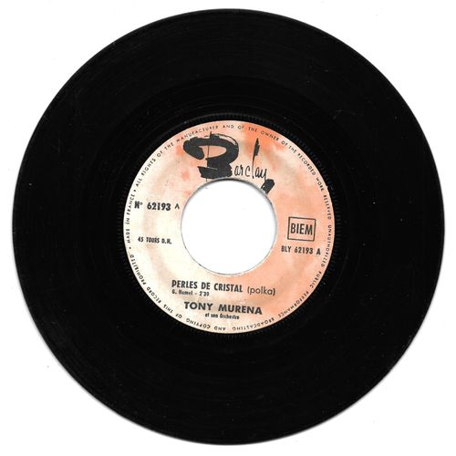 Tony Murena : Perles De Cristal / Reine De Musette [Vinyle 45 Tours 7"]