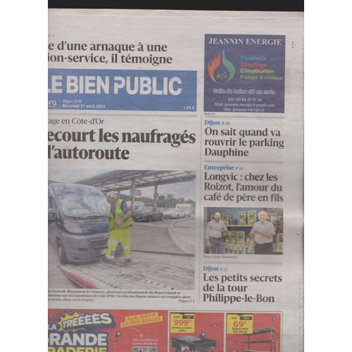 Journal Le Bien Public - 21 Aout 2024