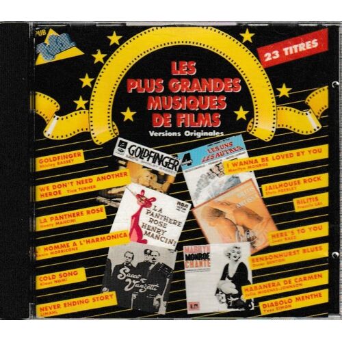 Les Plus Grandes Musiques De Films Bandes Originales De Films (P) 1989 Emi Pathé Marconi © Bmg Ariola France Made In France Cd Album 23 Tubes Rare French Version Voir Mes Photos Pour Les Titres