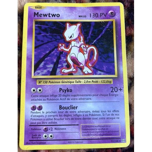 Carte Pokemon Mewtwo Niv 53 - 130 Pv