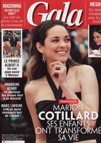 Gala / 30-05-2019 N°1355 : Marion Cotillard (5p) James Middleton (2p) Madonna (2p) Alizée (1/4p)