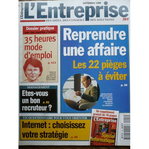 L'entreprise N° 155 Reprendre Une Affaire