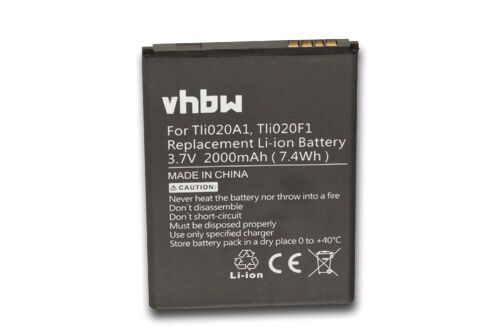 Vhbw Batterie Compatible Avec Alcatel Ot-5042, Ot-5042d, Ot-5042f, Ot-5042g, Ot-5042t, Ot-5042w Téléphone Portable (2000mah, 3,8v, Li-Ion)