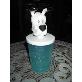 Gobelet Doseur Enfant Couvercle Tête D'idéfix ,Contenance 120 Ml ,Coloris Couvercle Blanc ,Gobelet Bleu Clair ,Matière Pvc Résistant ,Dimensions :Hauteur Totale 15 Cm ,Hauteur Gobelet 8,5 Cm .