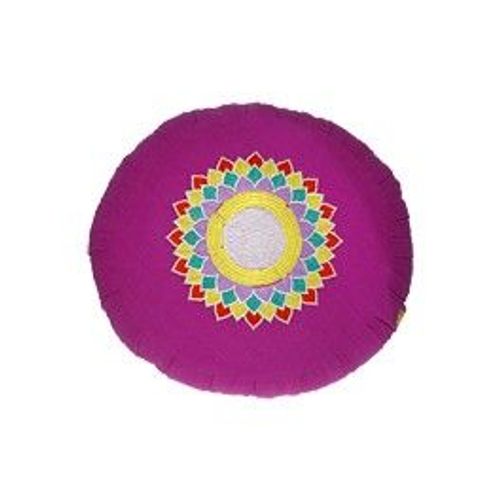 Zafu En Kapok Fuchsia Broderie Chakra Sahasrara