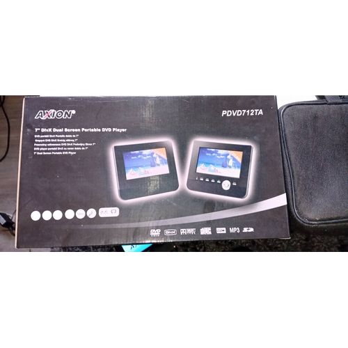 Double écran lecteur dvd divx 7 pouces Axion pour voiture