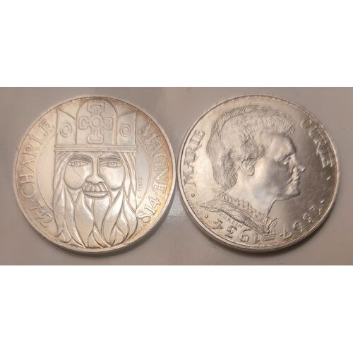 Lot De 2 Pièces De 100 Francs Argent