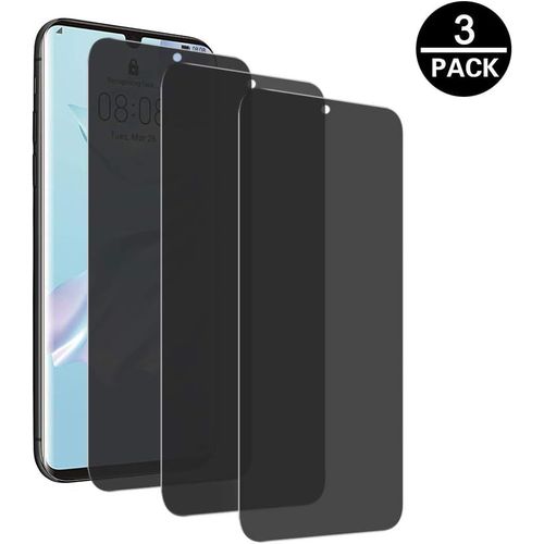 Protection D'écran Huawei P30 - Verre Trempé Confidentialité Anti-Espion 9h, Ultra-Fin 0,3 Mm 2.5d, Anti-Traces Et Sans Bulles - Pack De 3