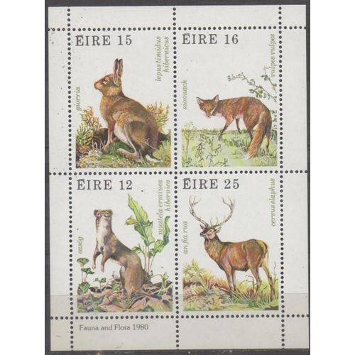 Irlande Timbre Animaux Des Forêts 1980