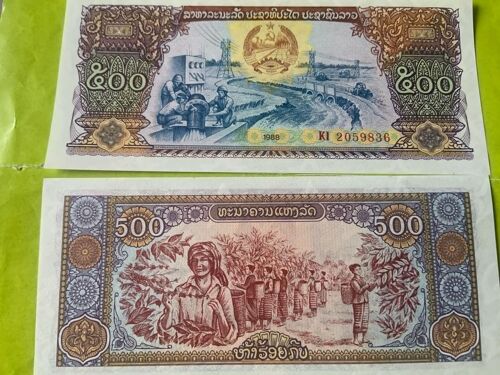 Billet Laos 500 Kip