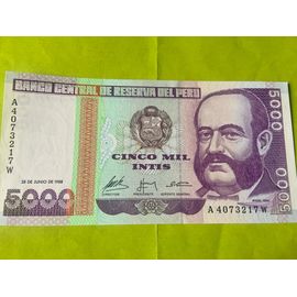 Billet Perou 5000 Intis
