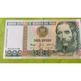 Billet Perou 1000 Intis