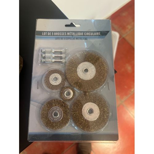 Lot de 5 brosses metalique circulaire