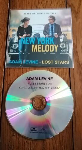 Cd Single Advance Adam Levine " Lost Stars " 1 Titre 2014 Extrait Bof Ost " New-York Melody " Pop Musique De Film ,Édition Destinée Aux Médias Avec Pochette Papier Sampler + Pochette Plastique Et Cd