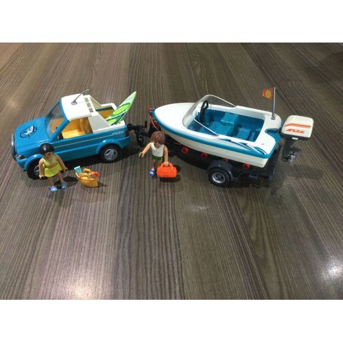 Playmobil Voiture Avec Bateau