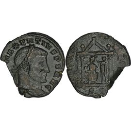 Rome - Follis - Maxence - Rome Assise Dans Temple Couronnée Par Victoire - 308 Ad - Ticinum - Ric.108